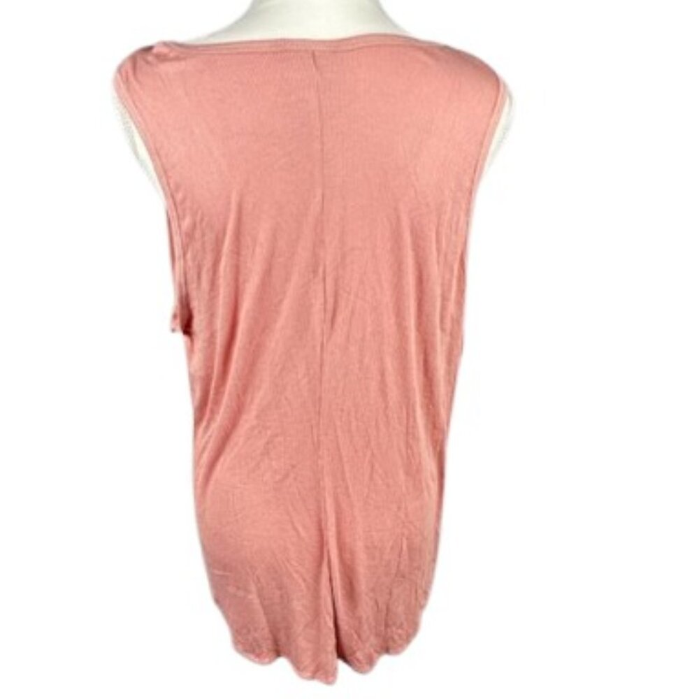 LuLaRoe Ribbed Tank Top Plus Size 3XL Pink Salmon Solid - Picture 2 of 4